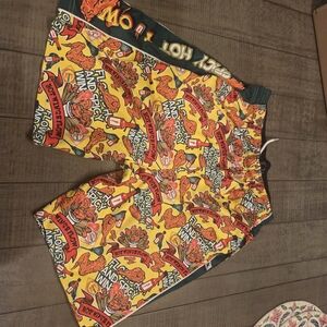 2 Pairs Flow Society Xl Yellow Graphic Kids Shorts